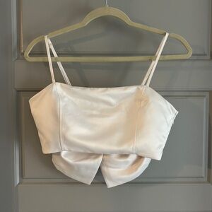 Forever 21 Cream Satin Top